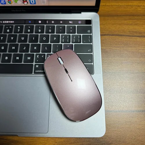 Vista 3 de Mouse inalámbrico Bluetooth para iPad Pro, iPad Air, Mac, MacBook Pro, MacBook Air, portátil, iMac, Chromebook, Win8/10/11, HP, DELL, PC (Rosa)