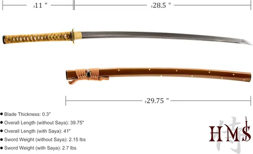 Vista 5 de Espada katana samurái japonesa de flor de ciruelo, forjada a mano, hoja de Damasco de acero al carbono 1045, arcilla, espiga completa, afilada