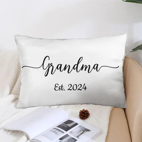 Vista 12 de Generic Funda de almohada personalizada para mamá con nombres personalizados de los niños, funda de almohada de 12 x 20 pulgadas, funda de almohada