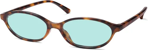 Vista 29 de Gafas de sol retro ovaladas de ojo de gato para mujer, Y2k, gafas de sol estrechas de moda, gafas de sol de diseñador AR82253