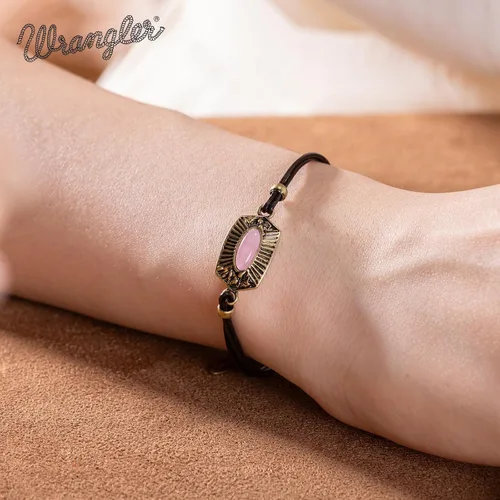 Vista 3 de Montana West Wangler - Pulsera de cadena de piedra natural occidental para mujer, joyería delicada