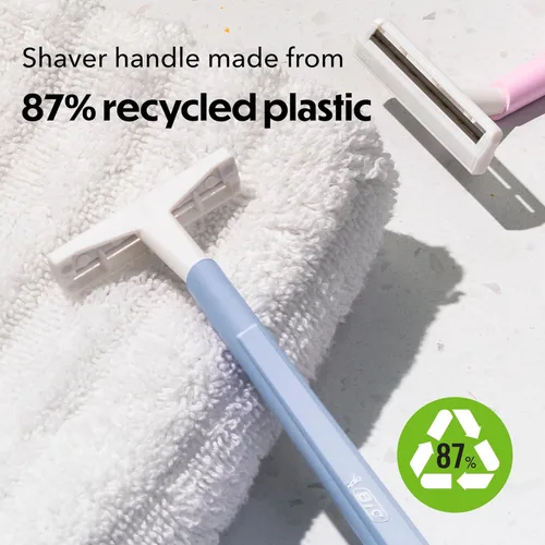 Vista 7 de BIC Silky Touch - Maquinillas de afeitar desechables para mujer, con 2 cuchillas, mangos de rastrillo en colores pastel, paquete de 10