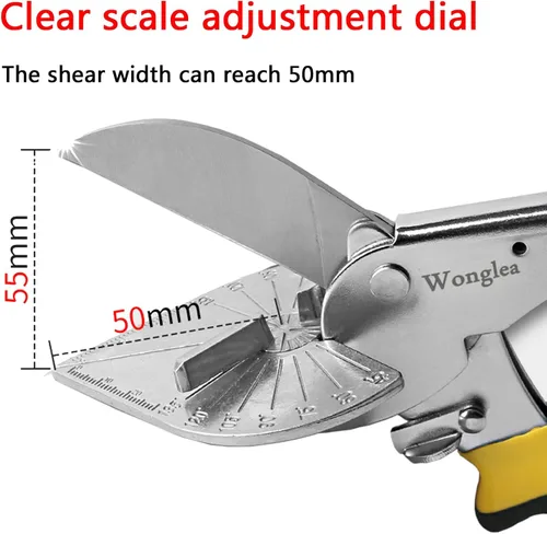 Vista 4 de Tijeras de inglete, herramienta de corte redondo para moldeo de corte angular, cortador de moldeo de zapatos, cortador redondo de cuarto, tijeras