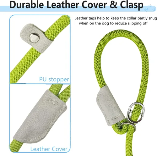 Vista 4 de Correas antideslizantes para perros, 3 piezas de correa antideslizante fuerte, correa deslizante de 5 pies para perro, correa ajustable