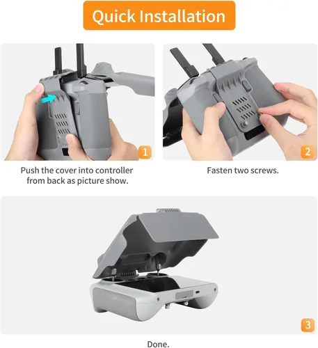 Vista 8 de BTG Protector de controlador 2 en 1 y parasol para DJI FLIP Mini 4 Pro/Mavic Air 3S Air 3 DJI RC 2 Accesorios de control remoto