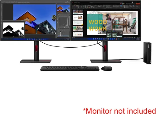 Vista 7 de Lenovo ThinkCentre M70q Mini & Tiny Business Desktop PC (Intel 6-Core i5-12400T, 16GB RAM, 512GB SSD, UHD Graphics) con teclado IST, mouse, garantía