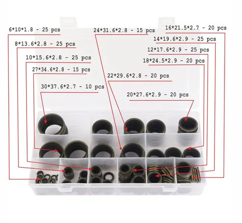 Vista 31 de 12 piezas de kit de junta de servicio con arandelas de estrangulamiento para tapón de drenaje de caja de transferencia y diferencial – Reemplazo