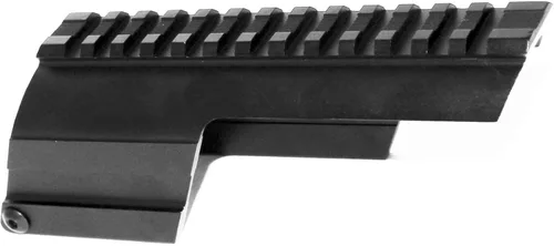 Vista 2 de TRINITY Riel Picatinny de longitud completa compatible con Mossberg 500 y Maverick 88 - Base de montaje de silla de montar estilo tejedor