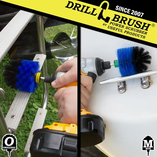 Vista 2 de Cabezales de cepillo de fregado con taladro - Accesorios profesionales para detalles de barcos - Suministros de limpieza acuática - Cepillo
