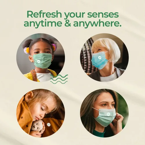 Vista 5 de Gya Labs Breathe Aroma Patch - Calcomanías de máscara perfumada de aceite esencial para máscaras faciales y almohadas, impregnadas con aceites