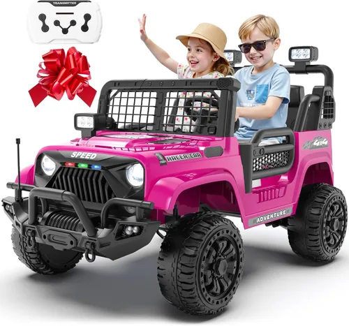 Vista 11 de Auto para niños, auto eléctrico XL de 24 V de 2 plazas con control remoto, vehículo eléctrico a batería de 24 voltios con asiento grande de 20