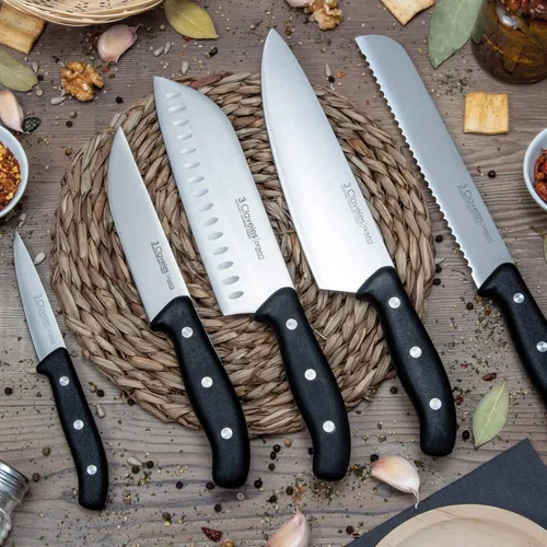Vista 3 de 3 CLAVELES CUCHILLO VERDURAS DOMVS 9 cm-3.5" E 3C 00950, Acero Inoxidable, Mango Polipropileno