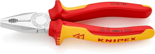 Vista 4 de Knipex 03 06 160 SB Alicates Combinados 6,3" con asas aisladas en envases blister