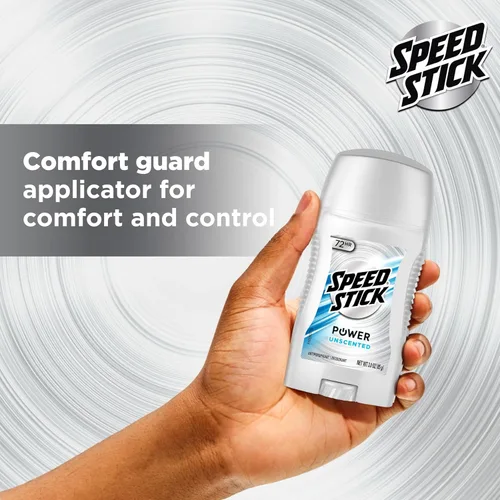 Vista 6 de Speed Stick Desodorante antitranspirante para hombre, sin perfume, 3 onzas, paquete de 4