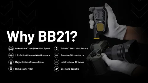 Vista 2 de Nitecore BB21 - Soplador de aire portátil para cámaras, computadoras y electrónica, carga rápida recargable por USB, plumero eléctrico de aire