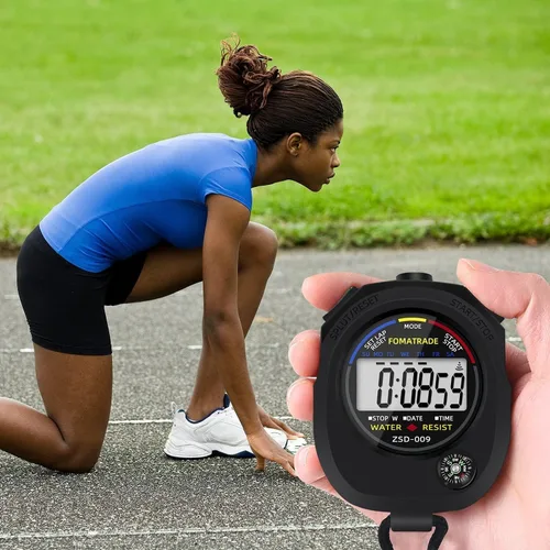 Vista 6 de Cronómetros para entrenadores cronómetro impermeable, cronómetro digital, cronómetro deportivo, temporizador de intervalos con pantalla grande
