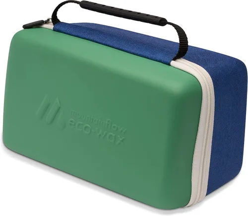 Vista 2 de mountainFLOW eco-Wax - Kit de cera circular verde Cera ecológica para esquí + snowboard (todo tipo de temperatura) Hierro de cera Raspador