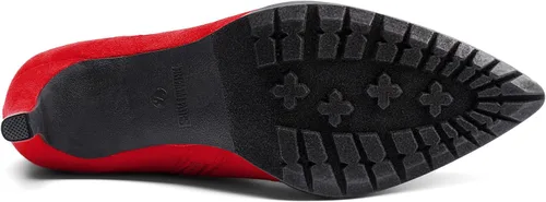 Vista 6 de DREAM PAIRS Botas de media pantorrilla para mujer, tacones altos, puntera puntiaguda, con cremallera, botas elegantes a la moda