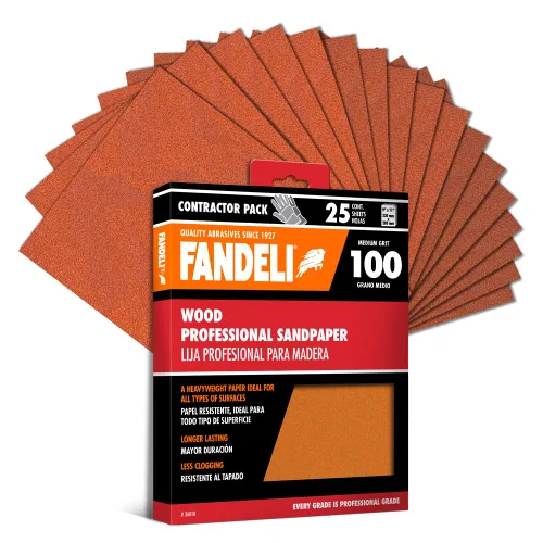 Vista 14 de Fandeli Papel de lija de madera Grano 220 25 hojas de 9 x 11 pulgadas Lijado de madera a mano Ideal para lijadora orbital