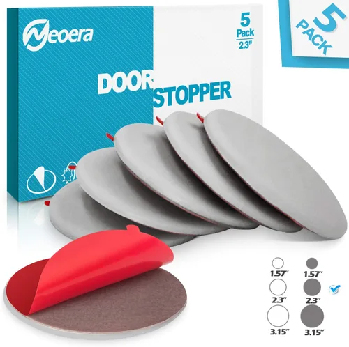 Vista 7 de Neoera - Tope para puerta de pared de goma suave redonda, protector de pared de silicona, 9.8 pies, autoadhesivo para puerta