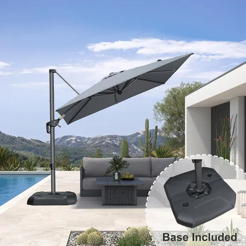 Vista 189 de PURPLE LEAF Paraguas al aire libre con base 8' x 8' protección solar verde Manzana Verde (Apple Green)