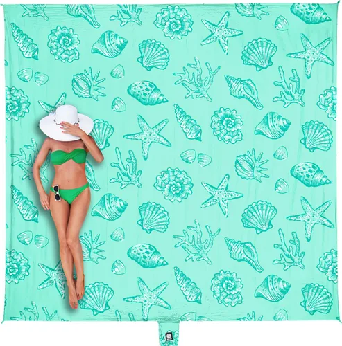 Vista 16 de WEKAPO Manta de Playa Impermeable a Prueba de Arena de Tamaño Extra Grande, Alfombrilla de Playa Extra Grande Libre de Arena, Alfombrilla Ligera