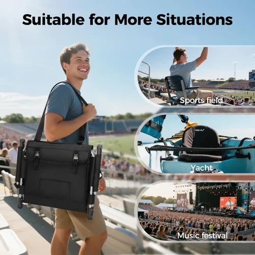 Vista 9 de ALPHA CAMP Asientos de estadio para gradas con reposabrazos, sillas acolchadas gruesas con soporte para espalda, silla de estadio extra ancha