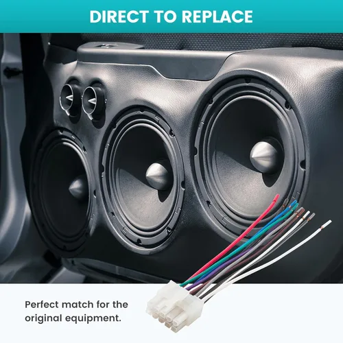 Vista 3 de NuIth Arnés de cableado estéreo de 10 pines para estación Kicker Bass, enchufe de arnés de cableado de radio compatible con Kicker PT10 11PT8 11PH12