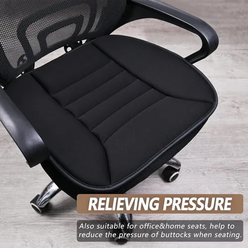 Vista 6 de MYFAMIREA Cojín de asiento de automóvil de 1.2 pulgadas de grosor, cómodo protector de asiento para asiento de conductor, silla de oficina, uso