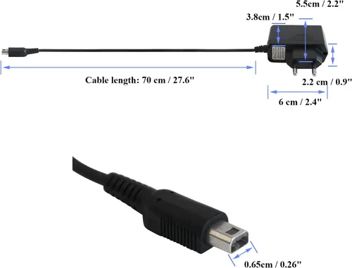 Vista 7 de OSTENT EU Home - Cargador de pared para Nintendo 3DS