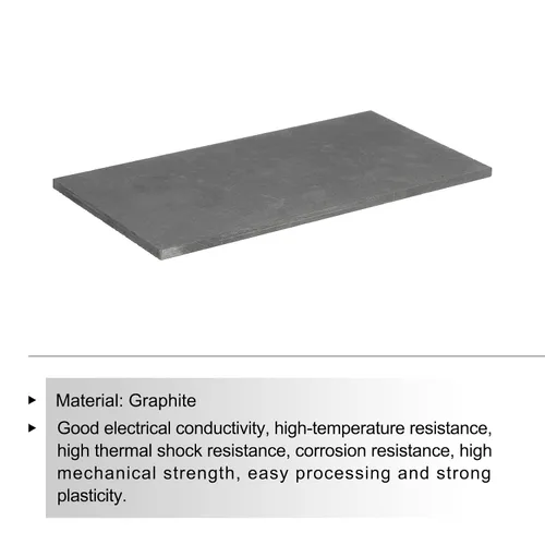 Vista 89 de MECCANIXITY Bloque de Grafito Lingote Rectángulo Placa de Electrodo de Grafito 10x10x0.4mm para Fundición por Fusión, Electrolisis Galvanoplastia