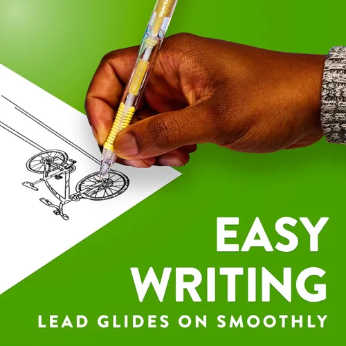 Vista 6 de Paper Mate Clearpoint - Lápices mecánicos, mina HB #2 de 0.028 in, 2 lápices, varios colores de barril de moda, 10 unidades, esenciales