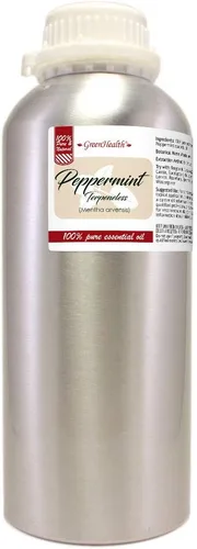 32 fl oz - Aceite esencial de menta (sin terpeno) 100% puro - Botella de aluminio - GreenHealth