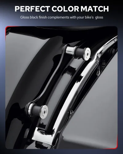 Vista 3 de Benlari Kit de hardware de acoplamiento de 4 puntos en negro brillante 2014-2024 Compatible con Harley Davidson Touring Street Glide Road Glide
