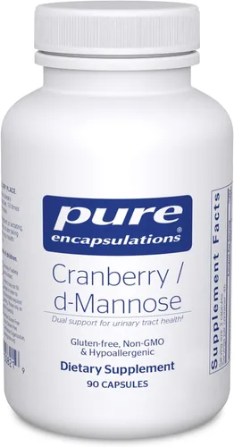 Pure Encapsulations Arándano/D-manosa | Suplemento hecho de 100% sólidos de fruta de arándano para apoyar la salud del tracto urinario* | 90 cápsulas