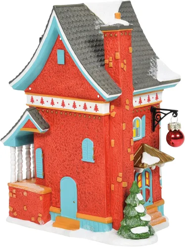 Vista 2 de Department 56 North Pole Village Kringle - Árbol de Navidad con galería de exhibición, 7.28 pulgadas, multicolor