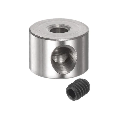 Vista 5 de uxcell Juego de 10 collares de tornillo de 0.079 in de diámetro de acero inoxidable, diámetro exterior de 0.276 in, 0.276 in de ancho, collar