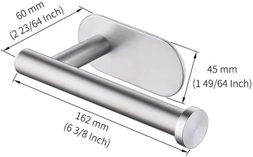 Vista 3 de Portarrollos de papel higiénico autoadhesivo para montaje en pared, soporte de papel higiénico de acero inoxidable para baño, impermeable