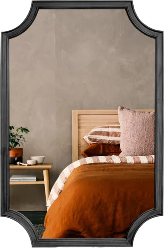 Vista 49 de WallBeyond Espejos de Baño de Madera para Montar en la Pared, 16" x 20" Marco de Madera Rústica Espejos de Pared Decorativos para Sala de Estar