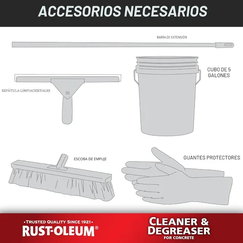 Vista 8 de Rust-Oleum 301243 Limpiador y desengrasante, 1 galón Preparación de superficies de alta resistencia, elimina aceite, grasa, suciedad, promueve
