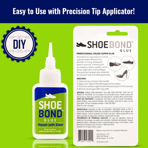 Vista 7 de Pegamento para zapatos - Grado profesional, transparente, impermeable, de secado rápido, ideal para botas de senderismo, zapatillas, sandalias y más