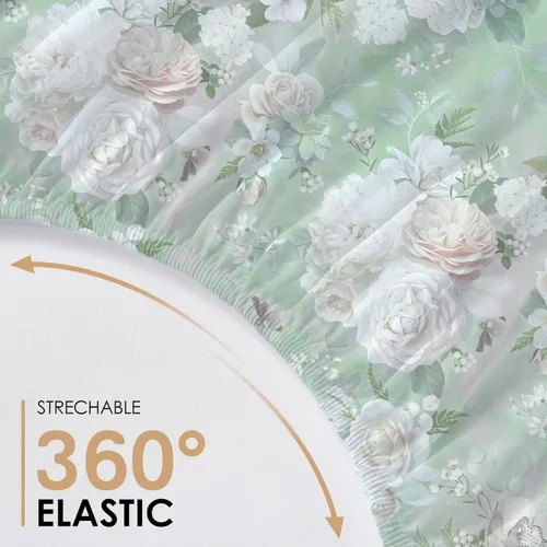 Vista 79 de YIYEA Sábana bajera ajustable de microfibra de doble cepillado de alta calidad, tamaño individual, sábana bajera ultra suave, encogimiento, Blanco