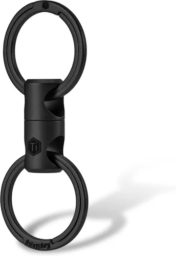 KeyUnity KA15 Conector de llavero giratorio de doble extremo, ligador de llave giratorio de titanio para mosquetón y carillón de viento