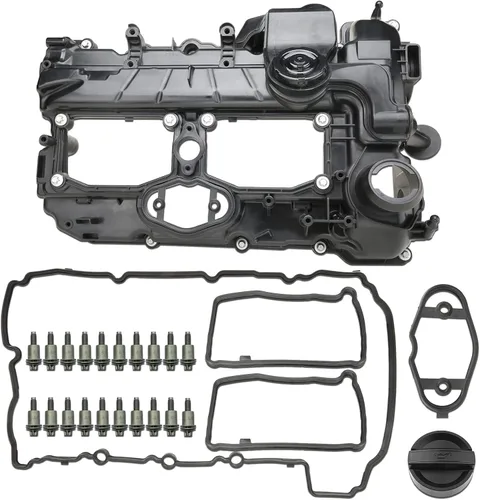 MITZONE Juego de cubierta de válvulas del motor N20 con pernos de empaque y tapa de aceite para BMW 2012-2018 528i 528i xDrive 328i 328i GT xDrive