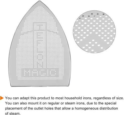 Vista 4 de HARFINGTON 2pcs Cubierta de hierro antiadherente Zapato de hierro eléctrico de aluminio Herramienta asistente de hierro Único de hierro Accesorio