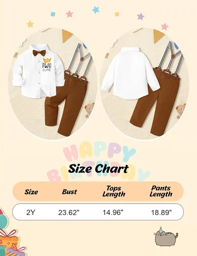 Vista 7 de AGAPENG Traje de primer cumpleaños para niño Mr Onederful First Gentleman Bowtie Mameluco con tirantes y sombrero de corona