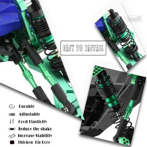 Vista 6 de Big Bore RC Shocks - Piezas de mejora para 1/10 Rustler/Stampede 2WD, Brazo A de Aluminio y Bloque de Caster y Bloques de Dirección y Portadores