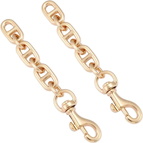 Vista 8 de Anbys 2 piezas de correa extensora para bolsa, cadena alargadora de bolsa, forma oblonga, de repuesto, para bolso cruzado, bolso de hombro