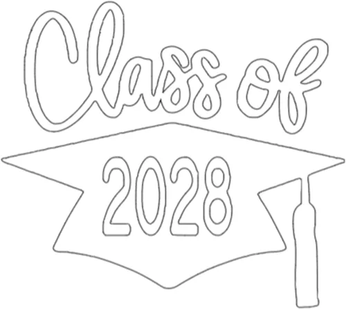 Vista 31 de Class of 2028 Graduation Cap Vinyl Decal, Graduation T Shirt Transfer, DIY Graduate Shirt Patch, Tshirt Sticker, HTV Vinyl Applique, Pick Size Old