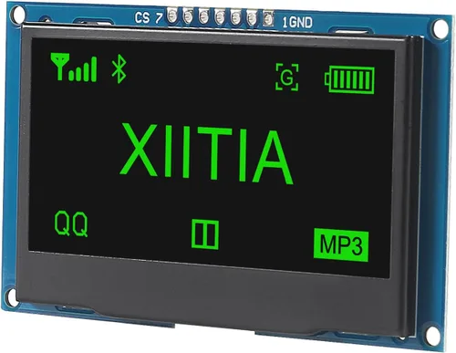 Vista 6 de 2 unids 2.42 pulgadas 128x64 OLED LCD módulo SSD1309 7 Pin SPI/IIC I2C interfaz serie para Arduino UNO R3 (luz azul)